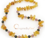 KIDS & ADULT Size - Baltic Amber Unpolished Harvest Chips Necklace + Promotes RelaxationSizes