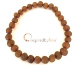 Baltic Amber Elastic Bracelet - Unpolished Tea