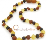 Baltic Amber Necklace -  Kids Unpolished Variation - All Kids Sizes