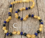 Unpolished Harvest Baltic Amber + FOCUS & CONCENTRATIONAdult Necklace