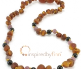 Baltic Amber Hyperactivity Necklace - Kids Unpolished Cognac + CURBS HYPERACTIVITY, All Kids Size