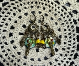 bee-goddess enameled chandelier charming earrings
