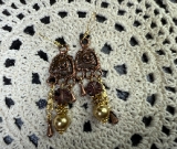 vintage estate charming glass floral earrings