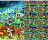 Dino Mania Fabric Toddler Blanket Panel Minky Fluff