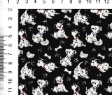 1yd cut R-57 101 Dogs Small Black Swim Retail