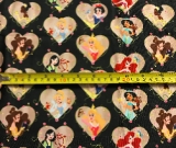 1yd Cut Small Princess on the Run Cotton Lycra