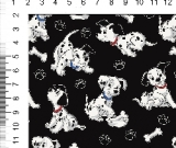 1yd cut R-57 101 Dogs Large Black Swim Retail