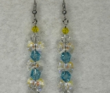 Yellow and Blue with Crystal Bows