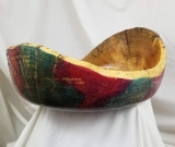Large Color Stained Exterior Spalted Ash Bowl (10-1/2 Large Color Stained Exterior Spalted Ash Bowl (10-1/2